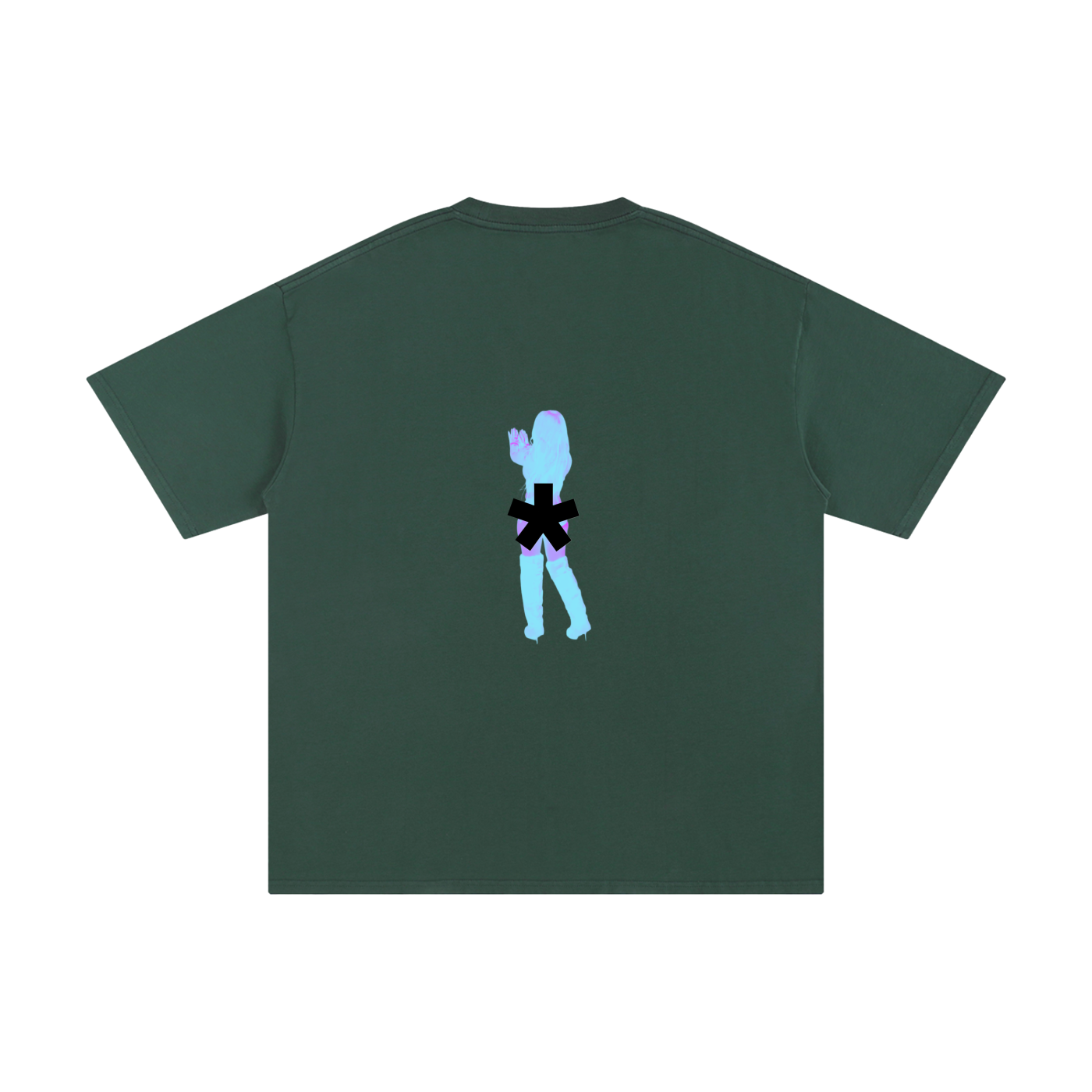 Forest green la*mar One Time For My LA* Hoes tee — back